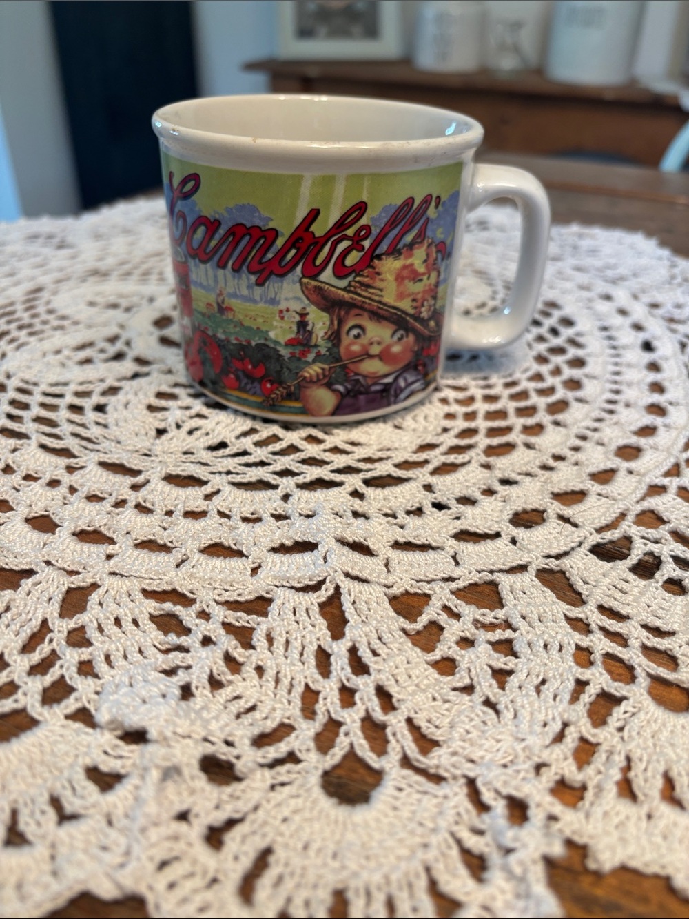 1998 Campbell’s Vintage-Style Ceramic Mug - Multi-Color Illustration